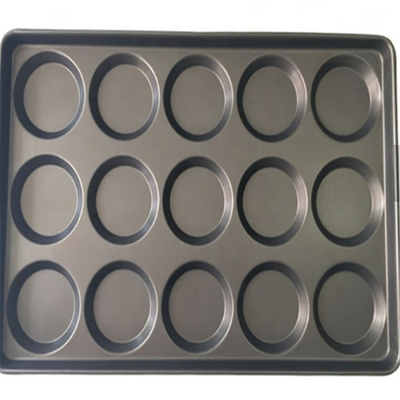 RK Bakeware China Foodservice NSF Glaze Nonstick 4.5 Inch and 5 Inch Hamburger Bun Baking Tray