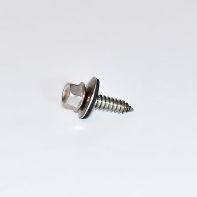 Passivated Stainless Steel Bolt , Stainless Steel Flange Bolts With Washer Self Drilling Screw