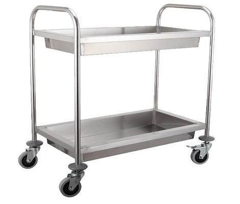 Folding Cleaning Bakery Rack Trolley Cart SS 430 SS 201 Material With Storage Shelves
