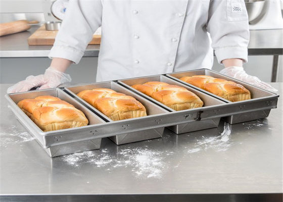 RK Bakeware China Foodservice NSF Custom 680g 4 Strap Glazed Nonstick Bread Loaf Pan