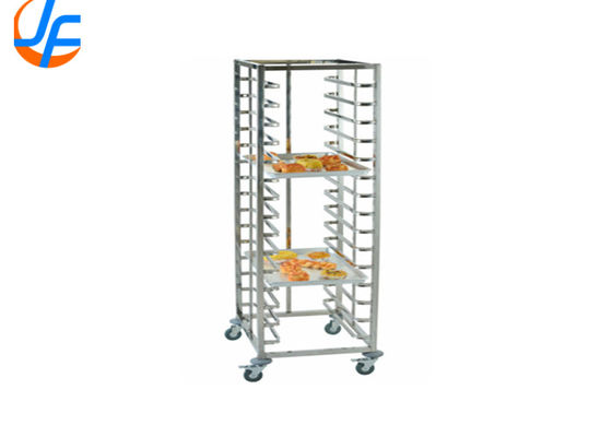 Bread Equipment Aluminum Baking Trolly Rack / Aluminum Pan Cart Work Table With Wheels