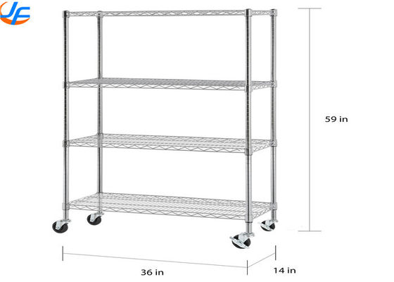 RK Bakeware China Foodservice 2/3/4 Tiers Steel Trolley Service Cart , Stainless Steel Trolley Material Distribution