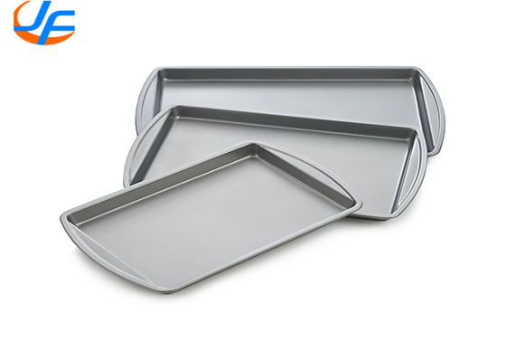 Microwave Aluminium Alloy Baking Tray / Commercial Round Corner Sheet Pan