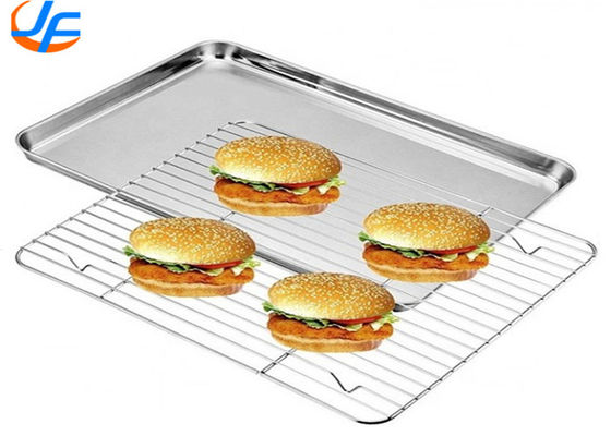 Aluminium Cookie Sheet Pan And Stainless Steel Cooling Rack Set Oven Safe Pan