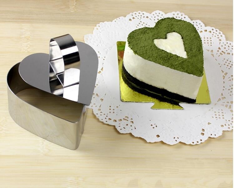 Popular Mousse Ring Mold Heart Shaped For Wedding Cake Decorating Making
