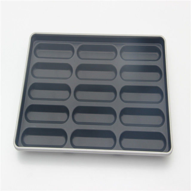 18 Mold Glazed Aluminized Baking Tray Individual Hot Bun Dog Pan For 600 400 45