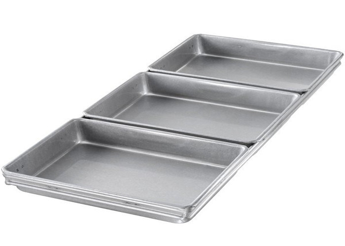Metallic Aluminum 3/4 strap Pullman Loaf Pans , Aluminized Steel Bread