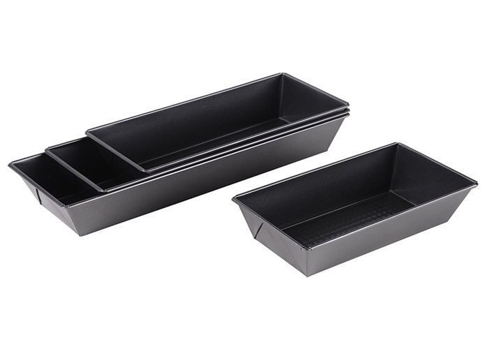 Mini Champagne Aluminum Loaf Pans , Black Bakeware Pullman Loaf Tin