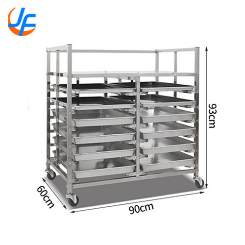 15X2 Trays Commercial Stainless Steel Trolley Rack / Commercial Baking