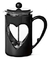 Portable Coffee Makers High Borosilicate Glass Coffee Press Black Plastic French Press
