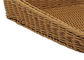 Brown Rectangle Wicker Displaying Tray , Plastic Rattan Basket