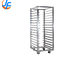 15 Layer 30 Pans Alloy Baking Tray Trolley Rack With Wheels Strong Bearing