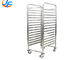 Bakery Equipment Sevice Mobile Food Cart Stainless Steel GN Pan Tray Trolley