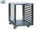 Aluminum Baking Tray Trolley In Stainless Steel Cooking Rack Pan Trolley Factory
