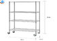 RK Bakeware China Foodservice 2/3/4 Tiers Steel Trolley Service Cart , Stainless Steel Trolley Material Distribution