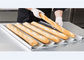 Non Stick Aluminum Baguette Baking Trays Perforation French Bread Baking