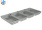 RK Bakeware China- 4 Straps Glazed Aluminum Loaf Pans , Aluminized Steel Bread Pan Set