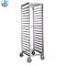 RK Bakeware China-Aluminum Full Size Bun Sheet Pan Rack 10 Shelf Restaurant Bakery Cart tier