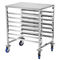 RK Bakeware China-6 Pan End Load Undercounter Work Top Sheet / Bun Pan Rack with Side Channels