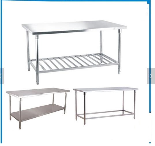 Adjustable Legs Stainless Steel Working Table Corner Work Table For Bakery