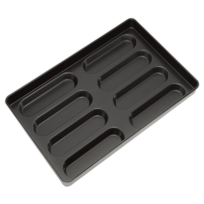 RK Bakeware China Foodservice NSF 4.5 Inch 5 Inch Nonstick Burger Bun and Hot Dog Bun Bread Tray