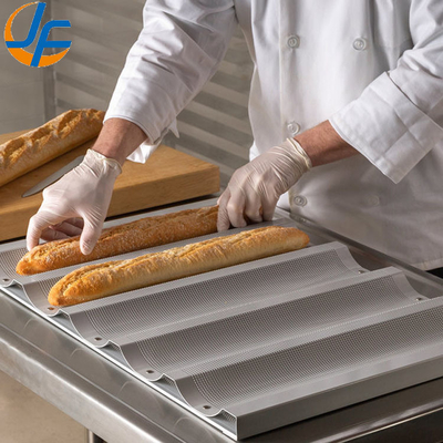 RK Bakeware China Foodservice NSF 10 Slots Glaze Aluminum Baguette Baking Tray