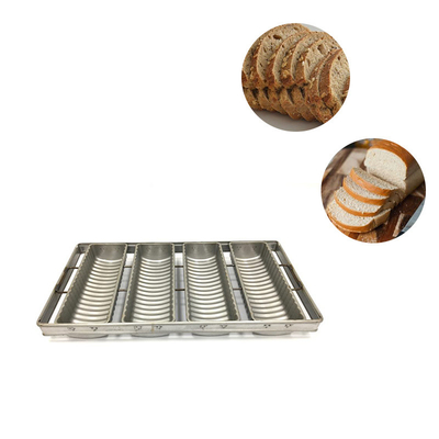 RK Bakeware China Foodservice NSF Telfon Nonstick Custom 5 Rows Baguette Bread Pan Baking Pan