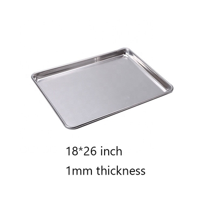 commercial 26''*18''*1'' 1mm rectangle full size baking tray baking pan full bun pan heavy duty wire-in-the-rim flat baking tray
