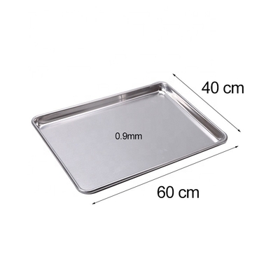 400x600 Mm Metal Sheet Pan Wire-In-The-Rim Tray 0.9mm Thickness Oven Baking Pan