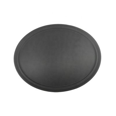 73.5*60cm Nonslip Oval Plastic Tray Large Recycled Plastic Plates Rubber Serving Tray For Bar