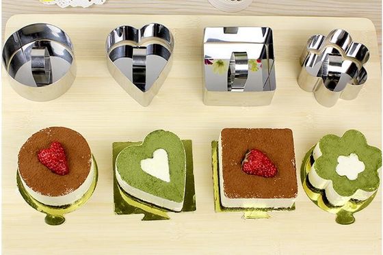 Popular Mousse Ring Mold Heart Shaped For Wedding Cake Decorating Making