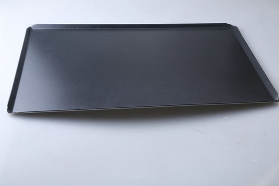 Black Small Aluminium Tray For Baking / Non Stick Metal Baking Tray