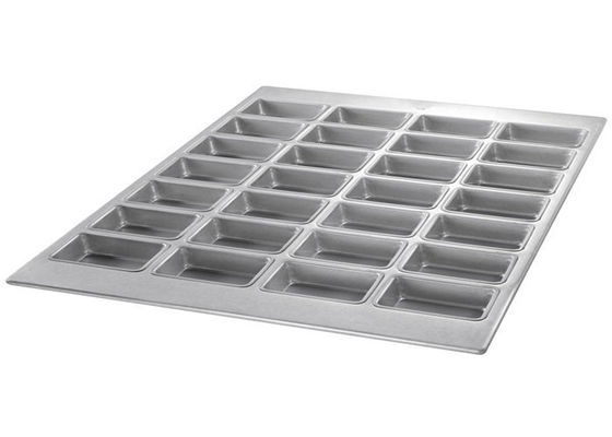 RK Bakeware China Foodservice NSF 28 Compartment Glazed Aluminized Steel Mini Loaf Pan Baking Tray