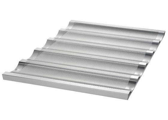5 Loaf Aluminium Baking Tray Glazed Uni Lock Metal Fabrication Parts Steel Baguette Pan
