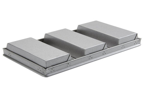 RK Bakeware China Foodservice NSF 3 Strap 800g Glazed Aluminum Pullman Loaf Pans Bread Pan