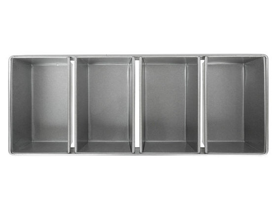 4 Strap Glazed Stainless Steel U Bolts Bread Loaf Pan - 12&quot; X 5&quot; X 3 1/2&quot;