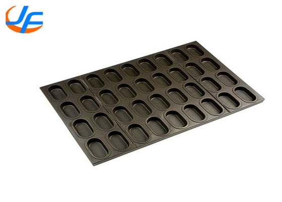 RK Bakeware China Foodservice Aluminumized Oval Muffin Baking Pan Square Muffin Baking Tray