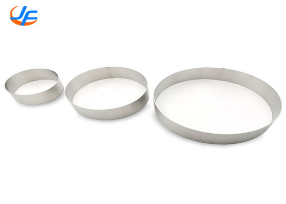 Birthday Cake Baking Mold , Stainless Steel 3 Sizes Rings Round Molding Mousse