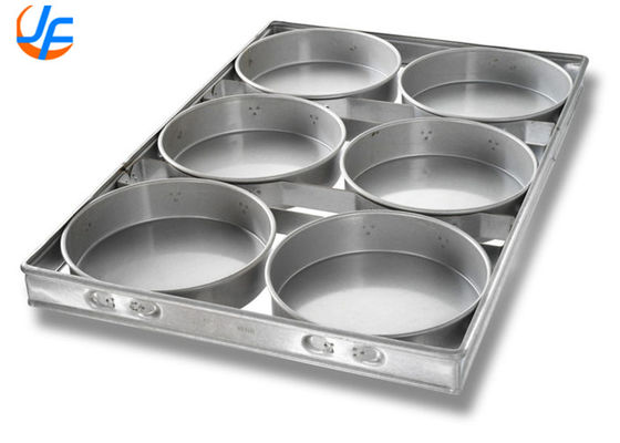 RK Bakeware China Foodservice Chicago Metallic 6 Straps Aluminum Round Cheese Cake Pan Glazed