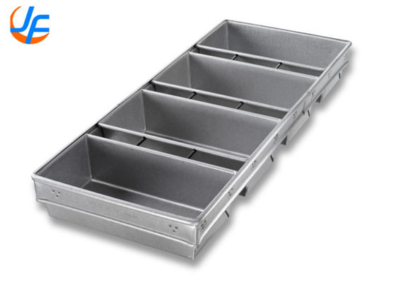 RK Bakeware China-Chicago Metallic 4 Straps Open Top Pullman Bread Pan Glazed For Wholesale Bakeries