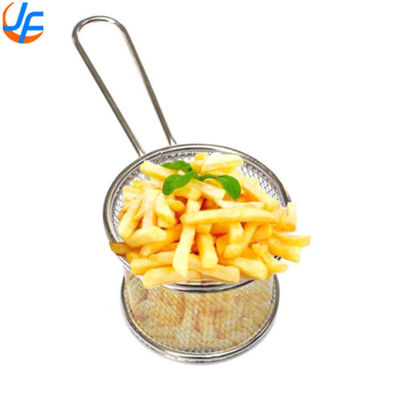 RK Bakeware China Foodservice NSF Fat Fryer Stainless Steel Mini Deep Fry Serving Basket For French Fries