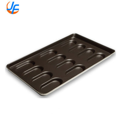 RK Bakeware China Foodservice Commercial Slicone Glazed Hot Dog Bun Pan For Wholesale Bakeries