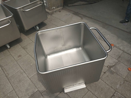 Industrial Bakery Equipment Stainless Steel Dough Trough With Wheel