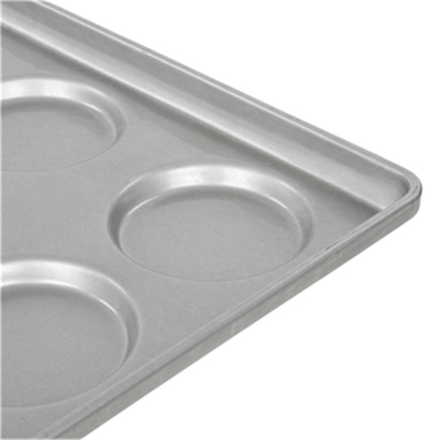 RK Bakeware China Foodservice 15 Mold Aluminized Steel Hamburger Bun Tray / Muffin Top / Cookie Baking Pan