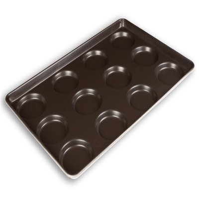 Rk Bakeware China Foodservice Nonstick Glazed Mini Crown Muffin Baking Pans for Wholesale Bakeries