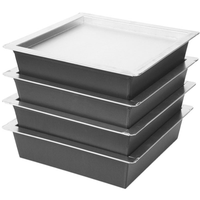                  Rk Bakeware China-Hard Coat Anodize Rectangle Aluminum Detroit Pizza Pans and Cake Pans             