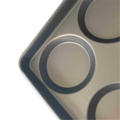 RK Bakeware China Foodservice NSF Glaze Nonstick 4.5 Inch and 5 Inch Hamburger Bun Baking Tray