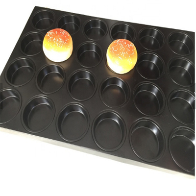 RK Bakeware China Foodservice NSF Glaze Nonstick 4.5 Inch and 5 Inch Hamburger Bun Baking Tray