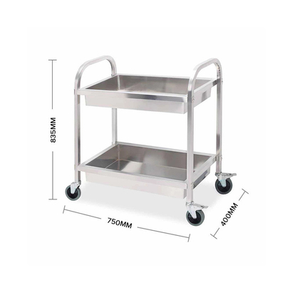 RK Bakeware China Foodservice NSF Double Line Tray Rack Trolley Stainless Steel Bakery Trolley