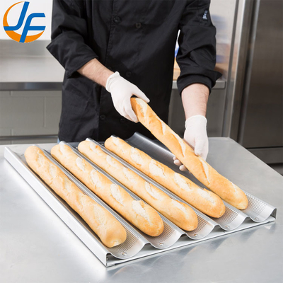 RK Bakeware China Foodservice NSF 10 Slots Glaze Aluminum Baguette Baking Tray